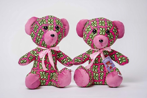 2 Peluches Doudas Rose